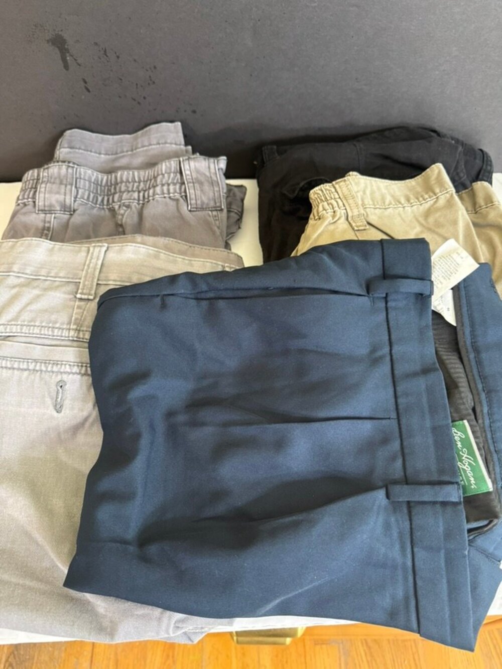 5 Pair Men's Khaki /Cargo/ Cotton Shorts -Pockets, Blue, Gray, Black Size 44 VG